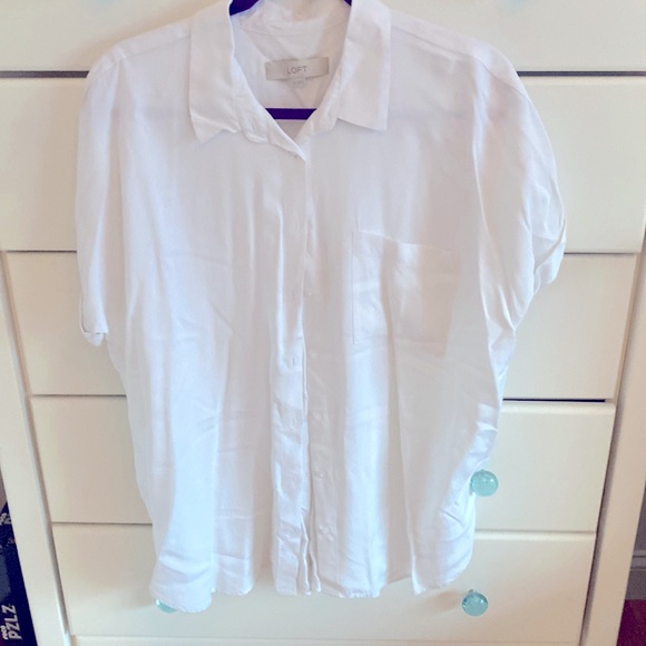 LOFT Tops - White blouse-never worn